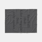 Text Funny Dad Baseball  フリースブランケット (正面(横))