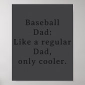 Text Funny Dad Baseball  ポスター (正面)