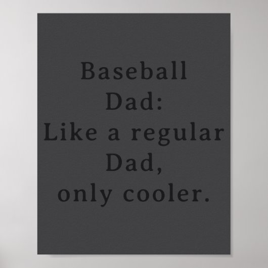 Text Funny Dad Baseball ポスター (正面)