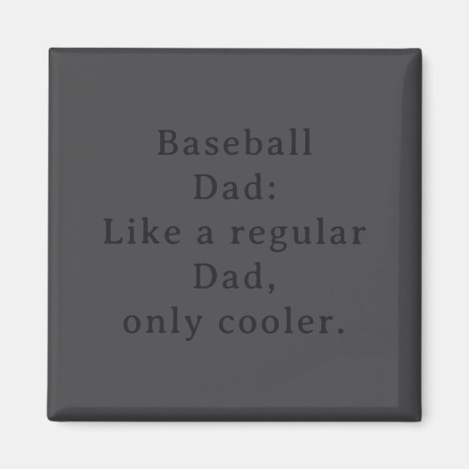 Text Funny Dad Baseball  マグネット (正面)