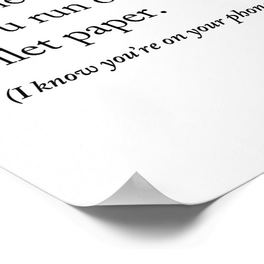 Text Me Funny Bathroom Poster ポスター (角)