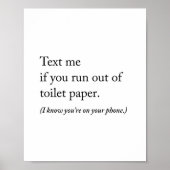 Text Me Funny Bathroom Poster ポスター (正面)