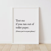 Text Me Funny Bathroom Poster ポスター