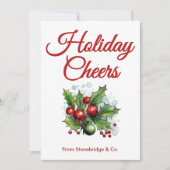  Text-Only Holiday Card | Add Business Name シーズンカード (正面)