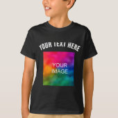 Text Upload Photo Template Boys Kids Modern _1  Tシャツ (正面)