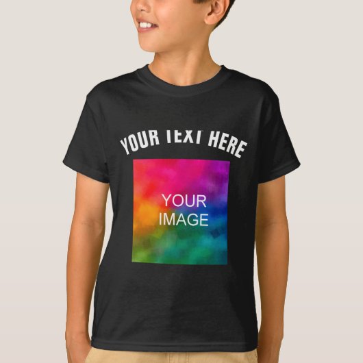 Text Upload Photo Template Boys Kids Modern _1  Tシャツ (正面)