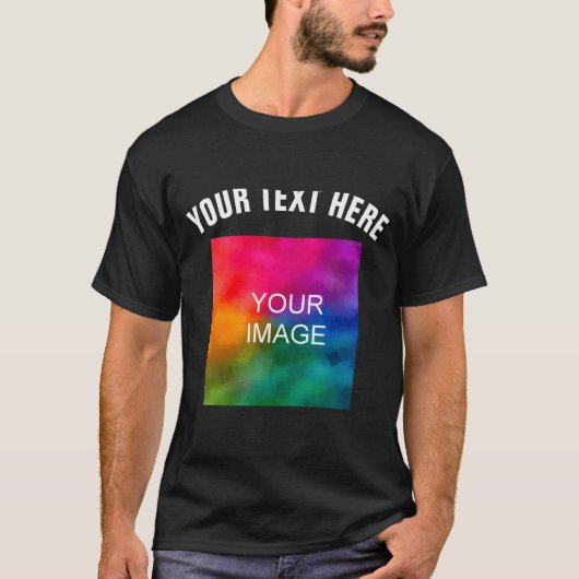 Text Upload Photo Template Boys Kids Modern _1  Tシャツ (正面)