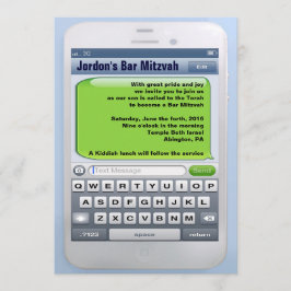 TEXTERのバーの（ユダヤ教の）バル・ミツバーの強迫的な招待状 招待状