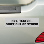 Texterの愚かからの転位 バンパーステッカー (車上)
