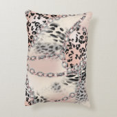 Textile Leopard:フローラチェーンパターン アクセントクッション (裏面(縦))