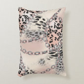 Textile Leopard:フローラチェーンパターン アクセントクッション (正面(垂直))
