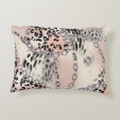 Textile Leopard:フローラチェーンパターン アクセントクッション (裏面)