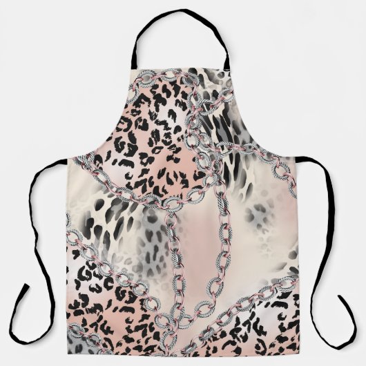 Textile Leopard:フローラチェーンパターン エプロン (正面)
