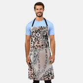 Textile Leopard:フローラチェーンパターン エプロン (着用した状態)