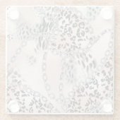 Textile Leopard:フローラチェーンパターン ガラスコースター (裏面)