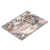 Textile Leopard:フローラチェーンパターン ノートブック (左側)