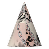 Textile Leopard:フローラチェーンパターン パーティーハット (裏面)