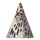 Textile Leopard:フローラチェーンパターン パーティーハット (左)