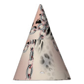 Textile Leopard:フローラチェーンパターン パーティーハット (右)