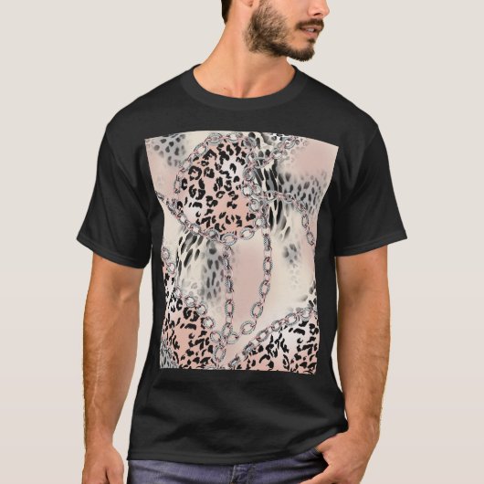 Textile Leopard:フローラチェーンパターン Tシャツ (正面)