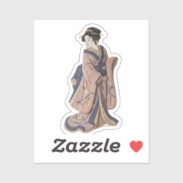 Textile Ukiyoe Artwork – Layered Felt Japanese  シール