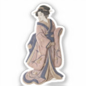 Textile Ukiyoe Artwork – Layered Felt Japanese  シール (正面)