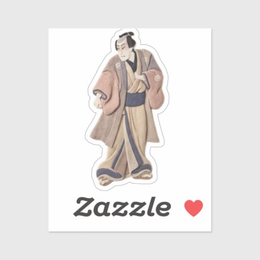 Textile Ukiyoe Artwork – Layered Felt Japanese  シール (シート)