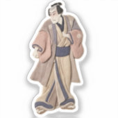 Textile Ukiyoe Artwork – Layered Felt Japanese  シール (正面)