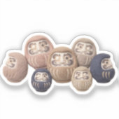 Textile Ukiyoe Artwork – Layered Felt Japanese  シール (正面)