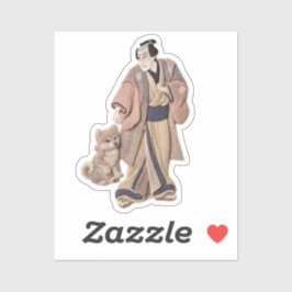 Textile Ukiyoe Artwork – Layered Felt Japanese  シール