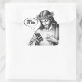 Texting Jesus - JK YOLO BRB スクエアシール (バッグ)