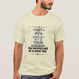 Textography書道やる気を起こさせる引用文34. Tシャツ