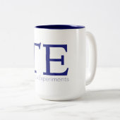 Textshopはコーヒー・マグ実験します ツートーンマグカップ (正面右)