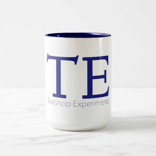 Textshopはコーヒー・マグ実験します ツートーンマグカップ (中央)