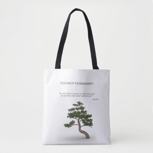 TextshopはトートバックBashoの実験します トートバッグ (正面)
