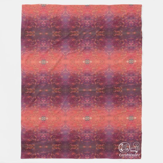 Textura #1 de la obra La puesta del sol フリースブランケット (正面)