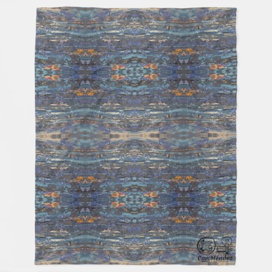 Textura #1 de obra La roca フリースブランケット (正面)