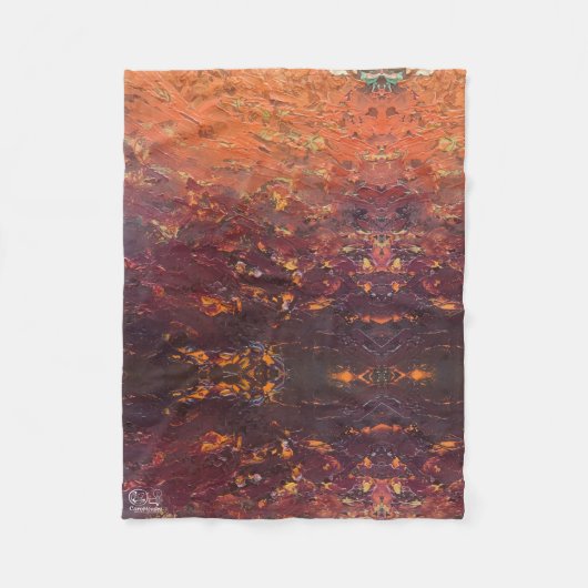 Textura #3 de la obra La puesta del sol フリースブランケット (正面)