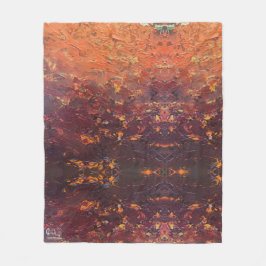 Textura #3 de la obra La puesta del sol フリースブランケット