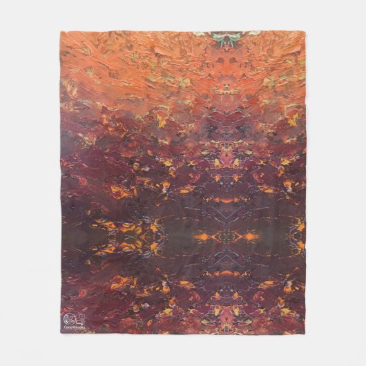 Textura #3 de la obra La puesta del sol フリースブランケット (正面)