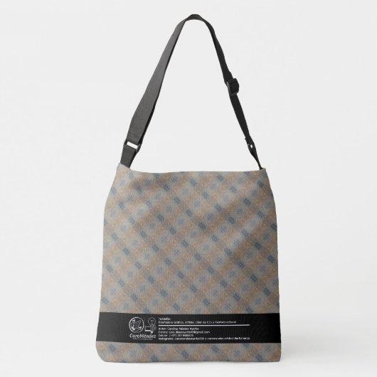 Textura #4 de obra Amanecer クロスボディバッグ (裏面)