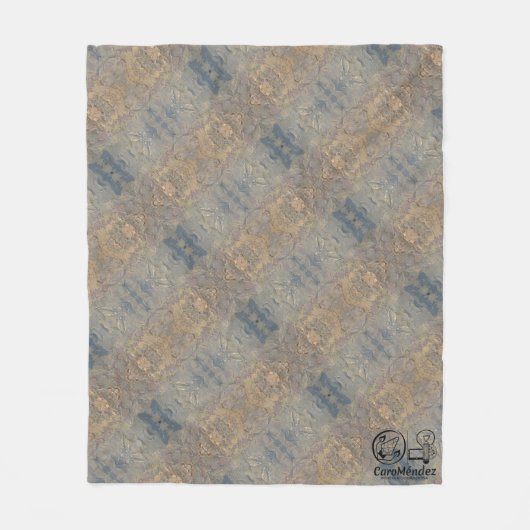 Textura #4 de obra Amanecer フリースブランケット (正面)