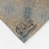 Textura #4 de obra Amanecer フリースブランケット (角)