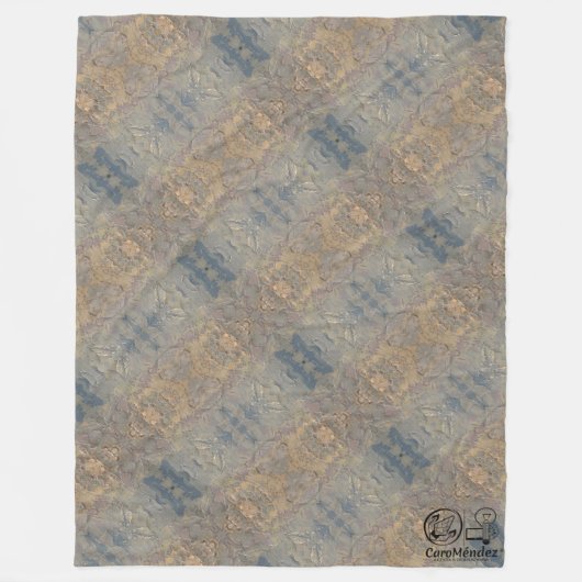 Textura #4 de obra Amanecer フリースブランケット (正面)