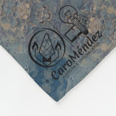 Textura #5 de obra Amanecer フリースブランケット (角)