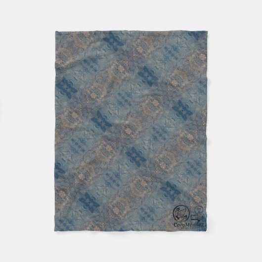 Textura #5 de obra Amanecer フリースブランケット (正面)