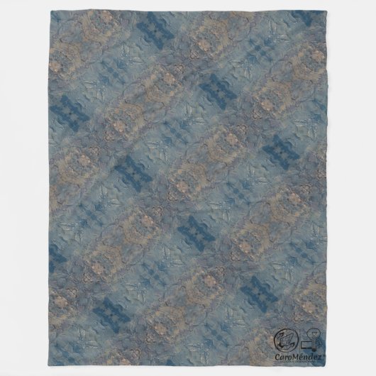 Textura #5 de obra Amanecer フリースブランケット (正面)