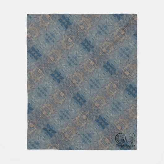 Textura #5 de obra Amanecer フリースブランケット (正面)