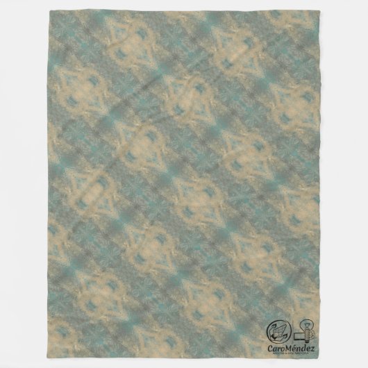 Textura #5 de obra La roca フリースブランケット (正面)