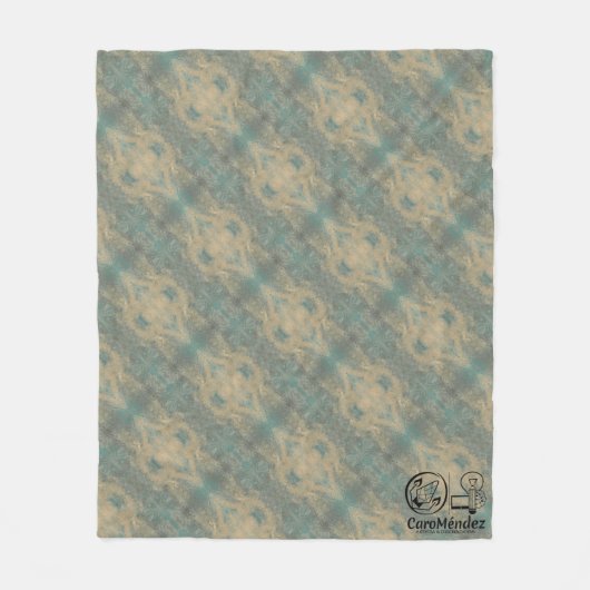 Textura #5 de obra La roca フリースブランケット (正面)